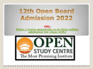 12th Open Board Admission 2022