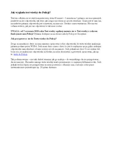 Testy do policiji