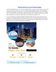 Bestselling Dubai Tour & Holiday Packages
