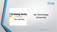 Rai Technology University - Admission, Course, Placement, Reviews