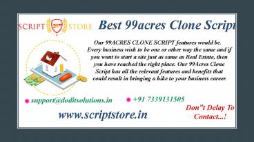 99acres Clone System - SCRIPTSTORE.IN
