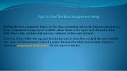 Tips To Find The Best Assignment Help