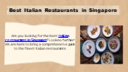 Best Italian Restaurants in Singapore