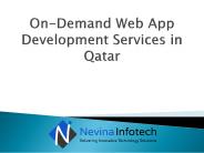 ​​On-Demand Web App Development Services in Qatar