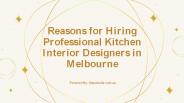 Kitchen Interior Designers Melbourne