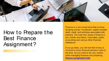 How to Prepare the Best Finance Assignment?
