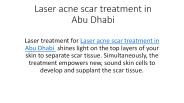 Laser acne scar treatment in Abu Dhabi