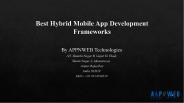 Best Hybrid Mobile App Development Frameworks