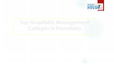 Top Hospitality Management Colleges in Bangalore, Karnataka
