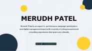 Merudh Patel - Digital Marketer and Entrepreneur