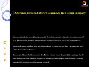 Difference Between Software Design And Web Design Company