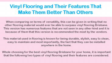 Vinyl Flooring and Their Features That Make Them Better Than Others (1)