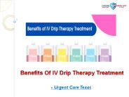 Benefits Of IV Drip Therapy Treatment