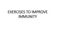 EXERCISES TO IMPROVE IMMUNITY