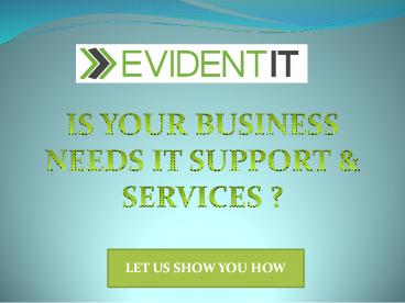 Best IT Support and Services in Winnipeg | EvidentIT