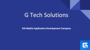iOS App Development Guide | G Tech Solutions
