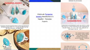 Wholesale Turquoise Jewelry Manufacturer & Supplier – Rananjay Exports