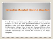 Nikotin-Beutel Online Kaufen