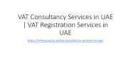 vat consultancy services in uae