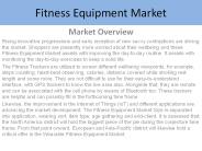 Fitness Equipment Market