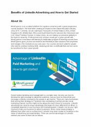 Benefits of LinkedIn Advertising and How to Get Started