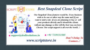Best Snapdeal Clone System - WEBSITE SCRIPTS
