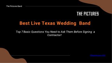 7 Question to Ask Best Live Texas Wedding Band