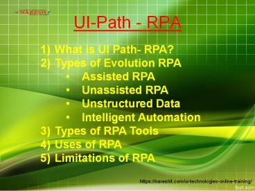 UI Path Online Training - NareshIT (1)