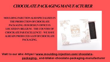 chocolate packaging manufacturer