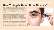 How To Apply Tinted Brow Mascara?