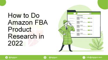 How to Do Amazon FBA Product Research in 2022