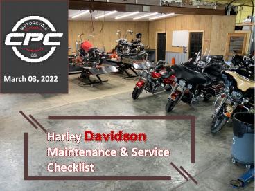 Harley Davidson Maintenance & Service Checklist