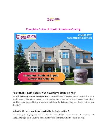 Complete Guide of Liquid Limestone Coating