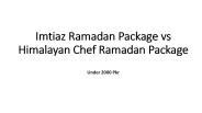 Ramadan Packages