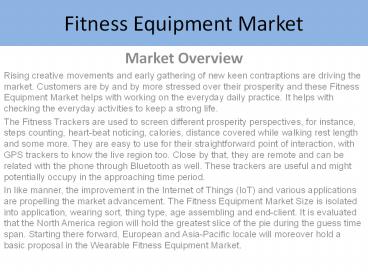 Fitness Equipment Market Report