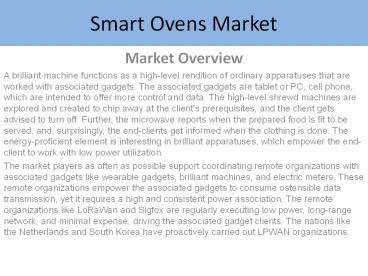 Smart Ovens Market Report
