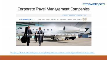 Corporate Travel Management Companies