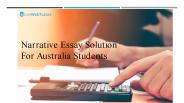 Narrative Essay Solution for Australia Students