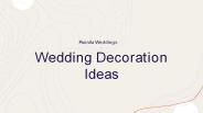 Wedding Decoration Ideas