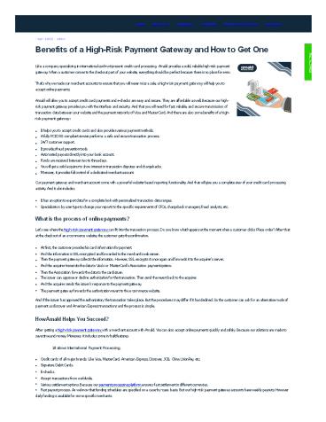 Benefits of a High-Risk Payment Gateway and How to Get One