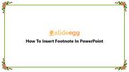 How To Insert Footnote In PowerPoint