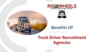 Benefits Of  Truck Driver Recruiting Companies