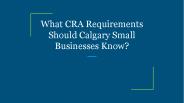What CRA Requirements Should Calgary Small Businesses Know?