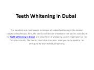 Teeth Whitening in Dubai