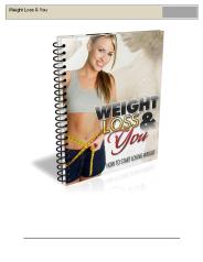 Weight loss & You
