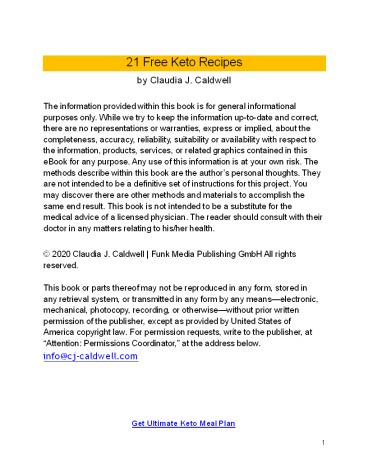 Get 21 Free Keto Recipes