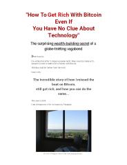 How to Get Rich with Bitcoin