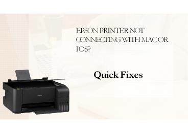 Tricks to Fix Epson Printer Not Connecting With Mac or iOS
