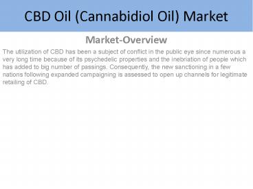 CBD Oil Market Report