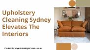 Upholstery Cleaning Sydney Uses Technology as Needed